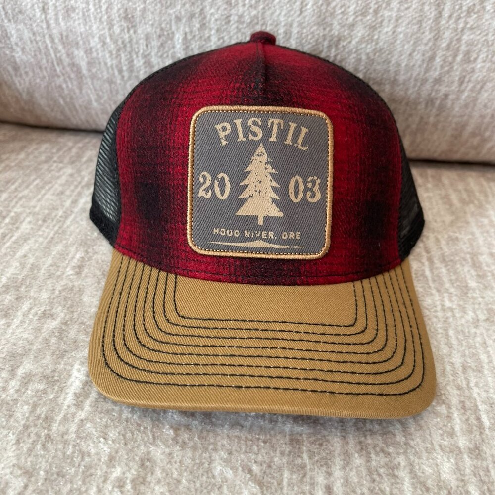 pistil Brand Burnside Trucker Hat Red